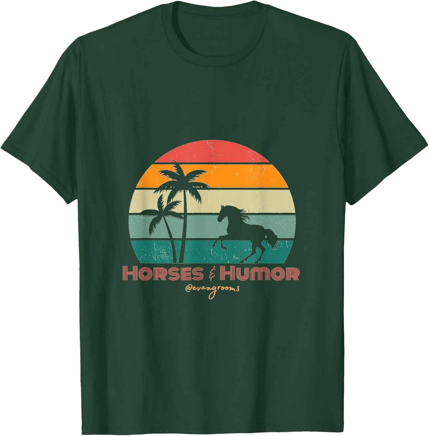 Horses & Humor - Sunset T-Shirt - T-Shirt | Forest