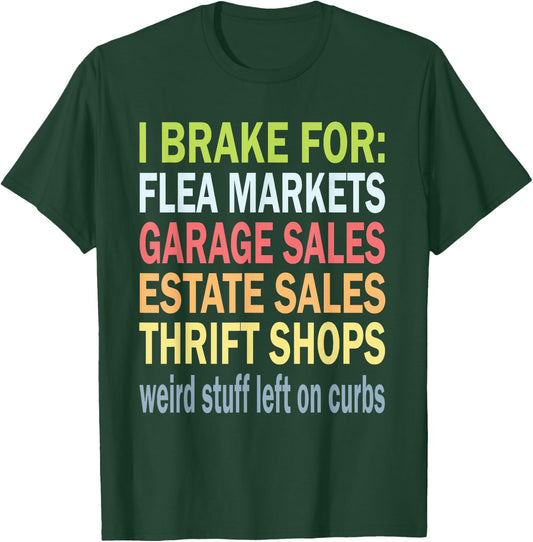 Antique Lover Yard Sale for Garage Sales Thrifting Store T-Shirt - T-Shirt | Forest