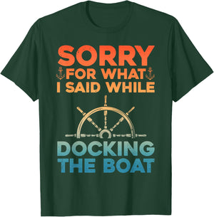 Funny Boating Women Docking The Boat Captain Boater T-Shirt - T-Shirt | Forest