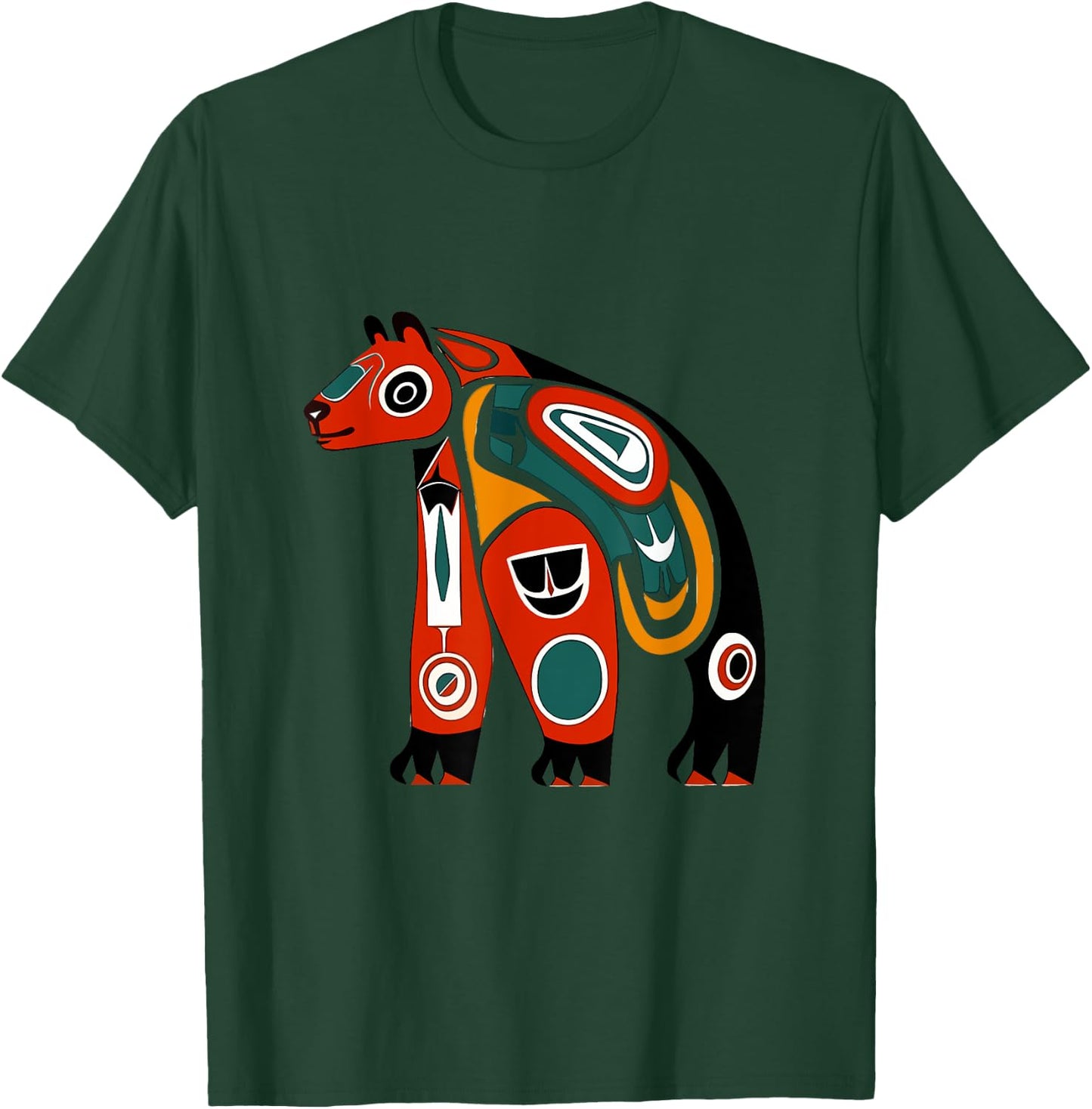 Bear Kachina Doll Native American Plains Style Hopi Art T-Shirt - T-Shirt | Forest