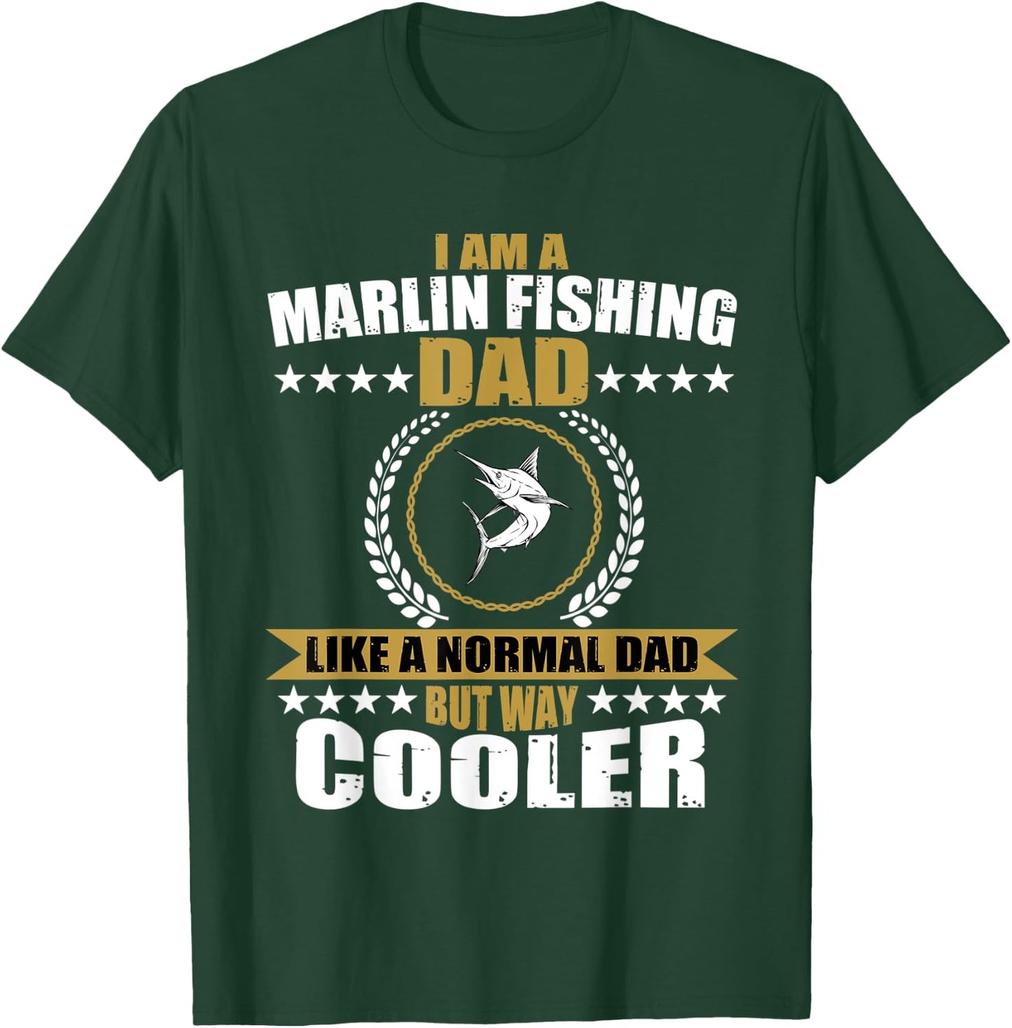 Great Marlin Fishing Dad Design T-Shirt - T-Shirt | Forest