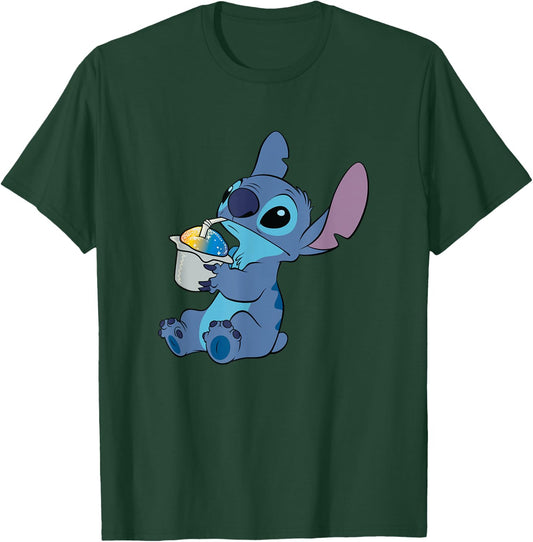 Disney Lilo & Stitch Cute Stitch Sparkling Ice Cream Poster T-Shirt - T-Shirt | Forest
