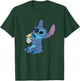 Disney Lilo & Stitch Cute Stitch Sparkling Ice Cream Poster T-Shirt - T-Shirt | Forest