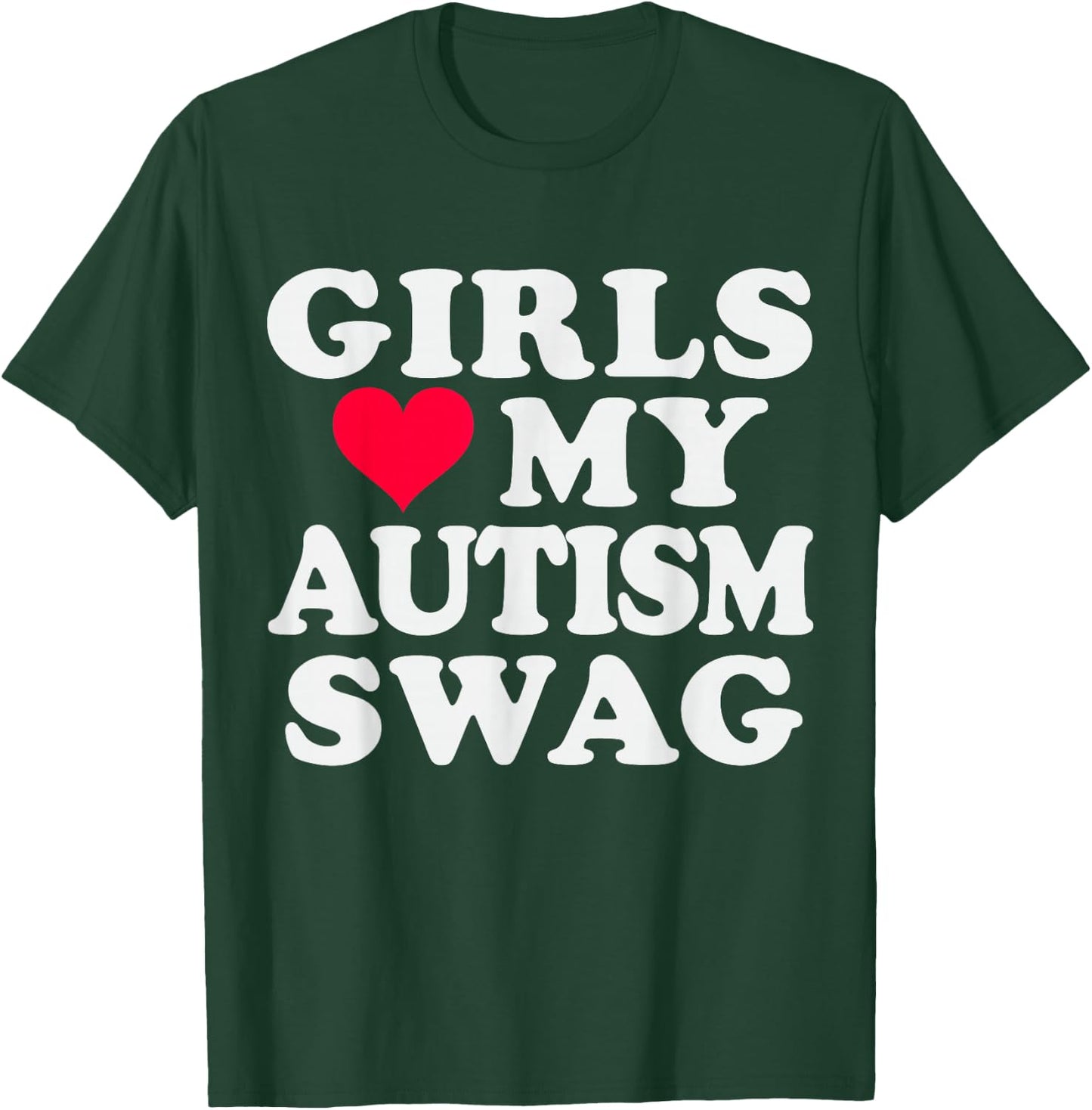 Girls Love My Autism Swag Funny Autistic Boy Awareness Youth T-Shirt - T-Shirt | Forest