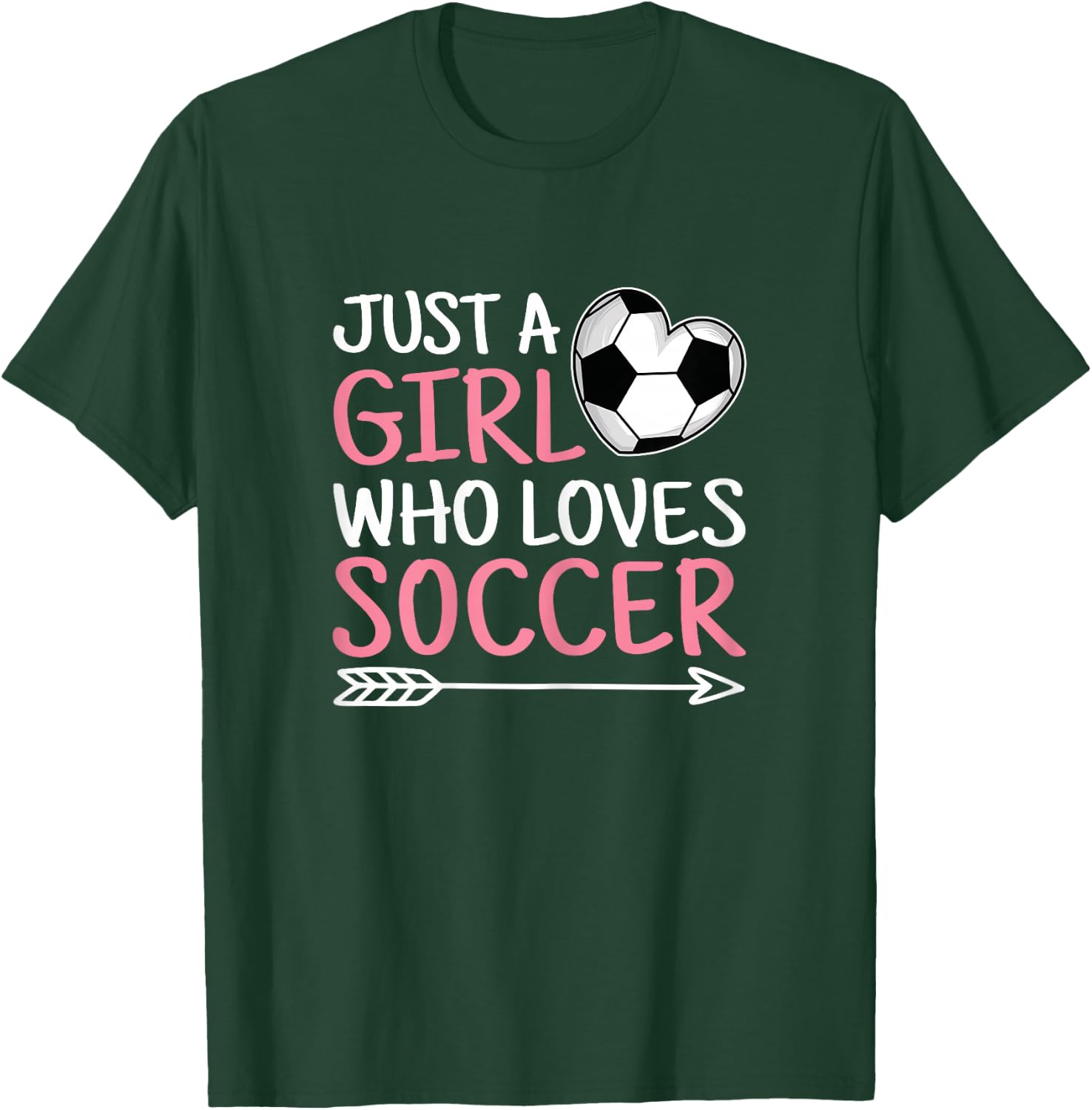 Just A Girl Who Loves Soccer Cute Soccer Lover T-Shirt - T-Shirt | Forest