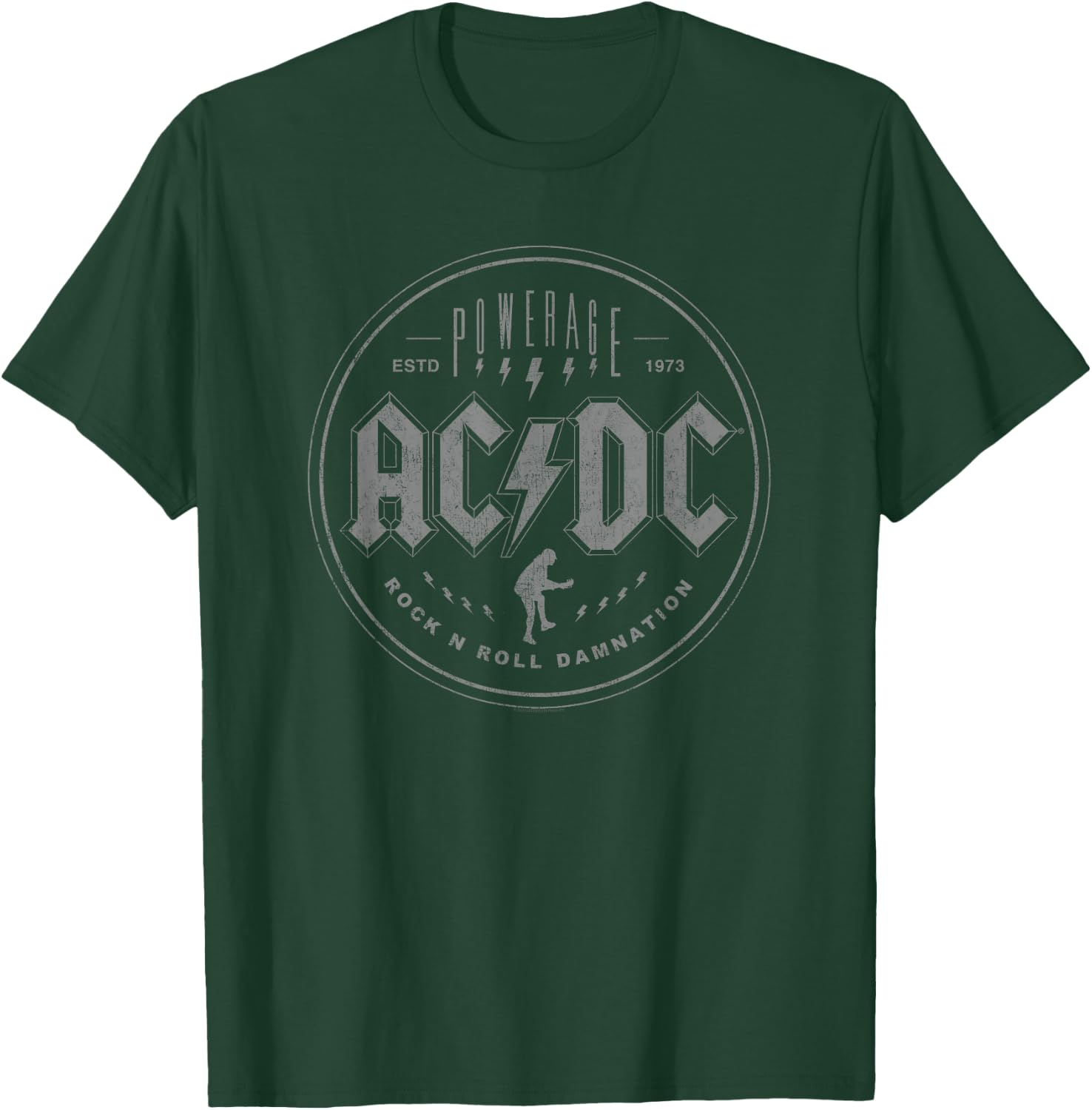 Official AC/DC Rock N Roll Damnation Band Music Vintage Logo T-Shirt - T-Shirt | Forest