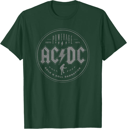 Official AC/DC Rock N Roll Damnation Band Music Vintage Logo T-Shirt - T-Shirt | Forest
