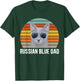 Russian Blue Dad Retro Russian Blue Cat Owner Girls Kids T-Shirt - T-Shirt | Forest