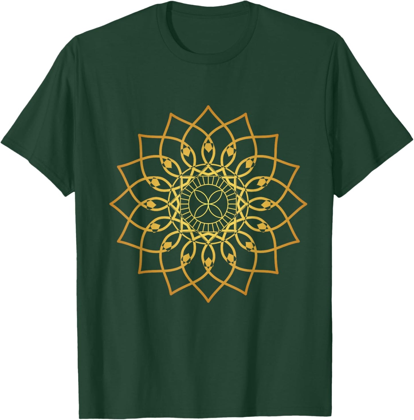 Prana Art Yoga Mandala Sacred Energy Geometry Meditation T-Shirt - T-Shirt | Forest