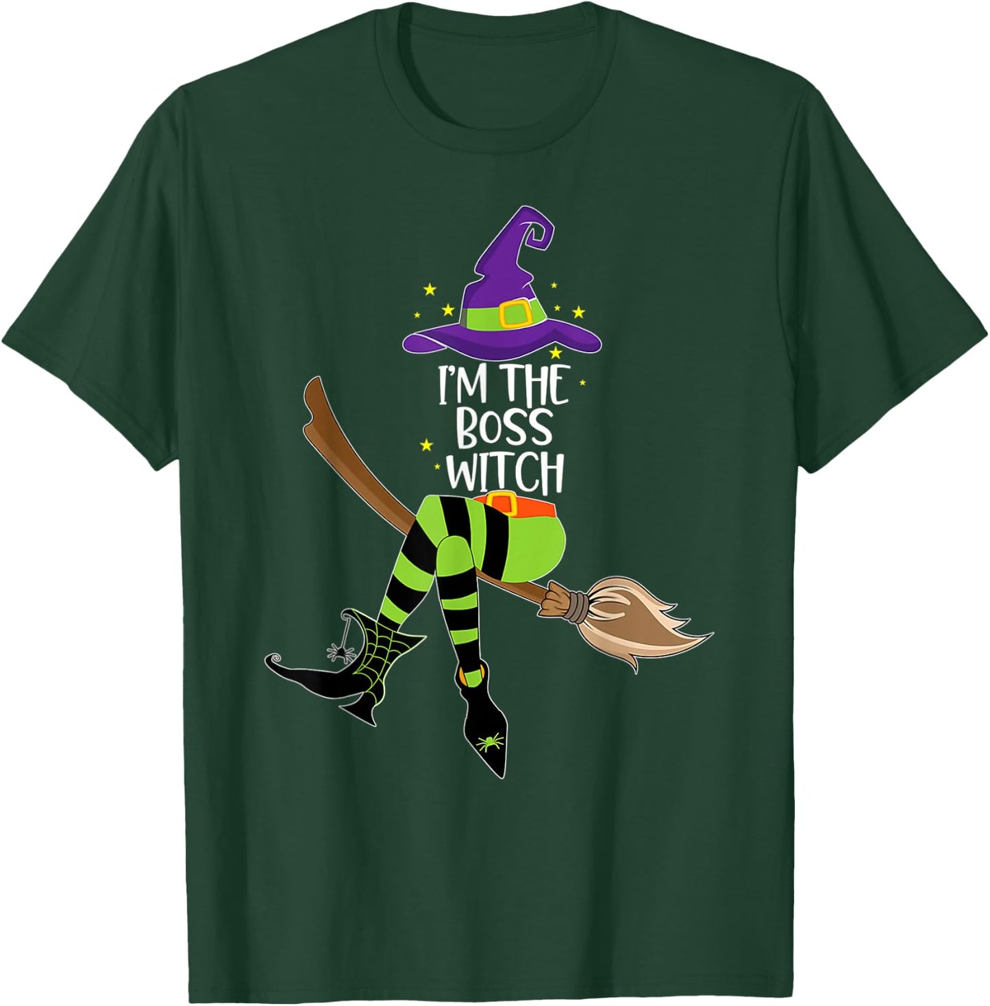 Im The Boss Witch Shirt Halloween Matching Group Costume T-Shirt - T-Shirt | Forest