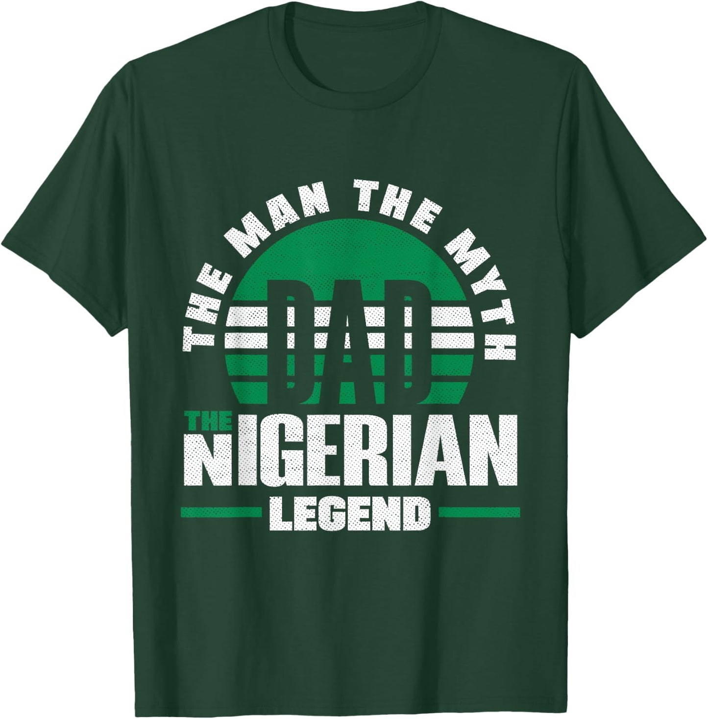 Nigeria Nigerian Nigeria Flag Fathers Day T-Shirt - T-Shirt | Forest