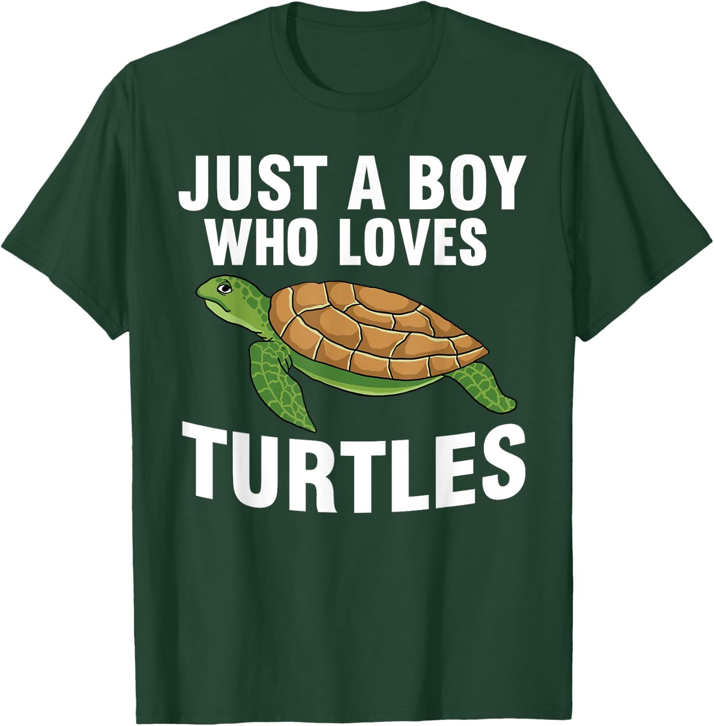 Cool Turtle Design Boys Kids Sea Turtle Animal Lover T-Shirt - T-Shirt | Forest