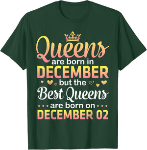 Queens Are Born In Dec Best Queens Are Born On December 02 T-Shirt - T-Shirt | Forest