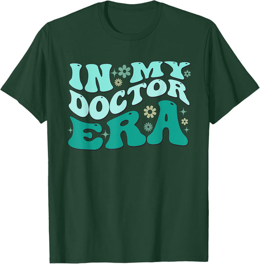 In My Doctor Era Cheer Retro Vintage Groovy T-Shirt - T-Shirt | Forest