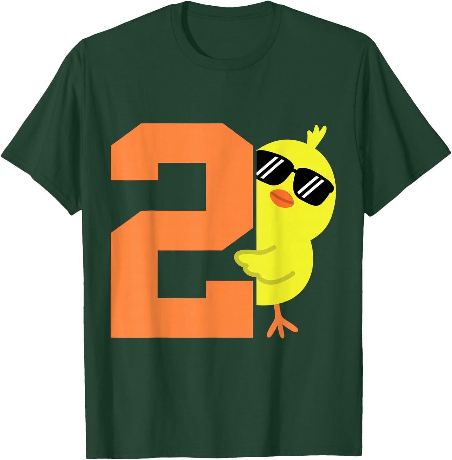 Toddler 2nd Birthday Chicken Themed 2 Year Old Boy Kid Chick T-Shirt - T-Shirt | Forest