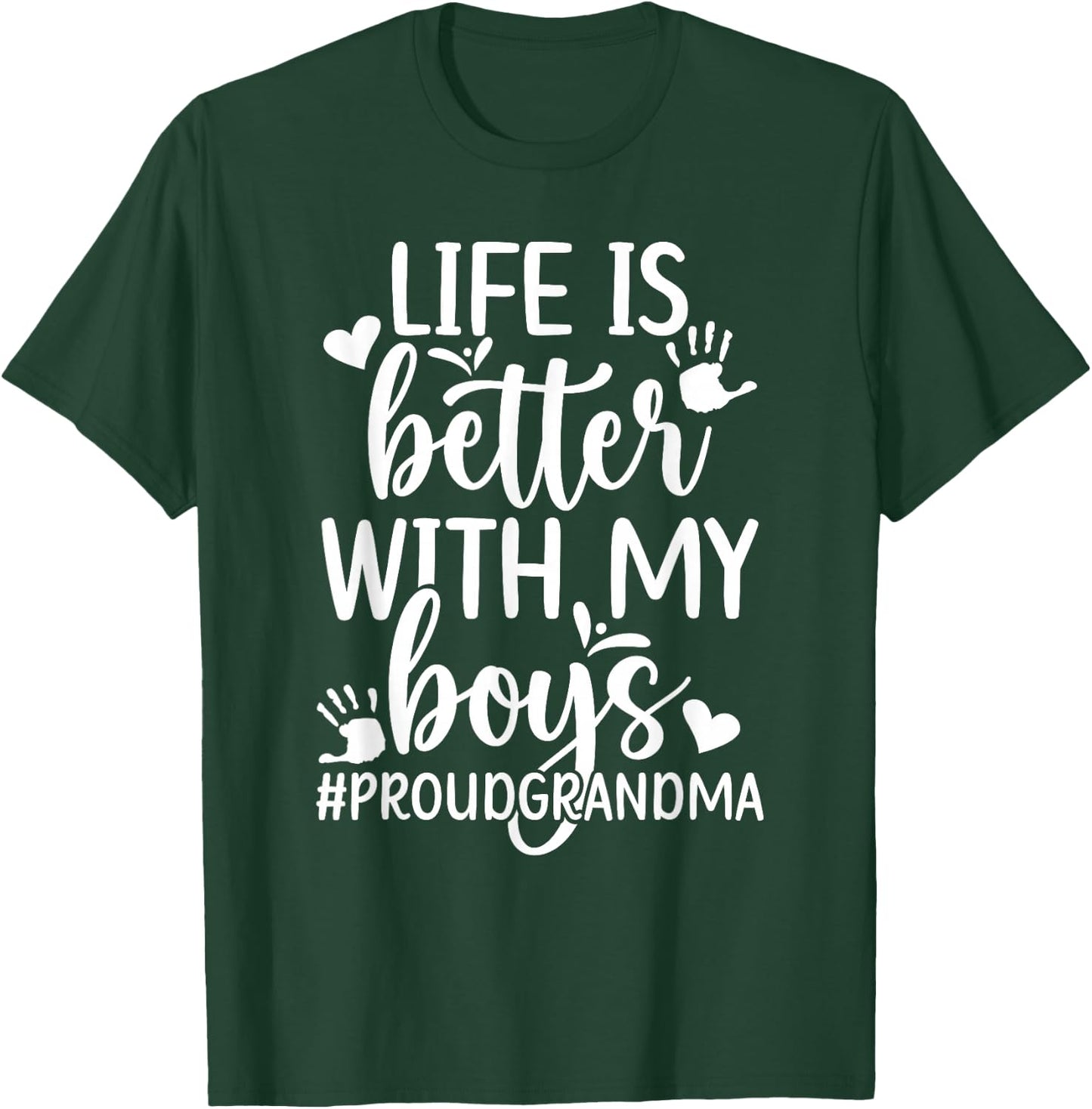 Proud Grandma Of Boys Grandma Boy Grandmother Of Boys T-Shirt - T-Shirt | Forest