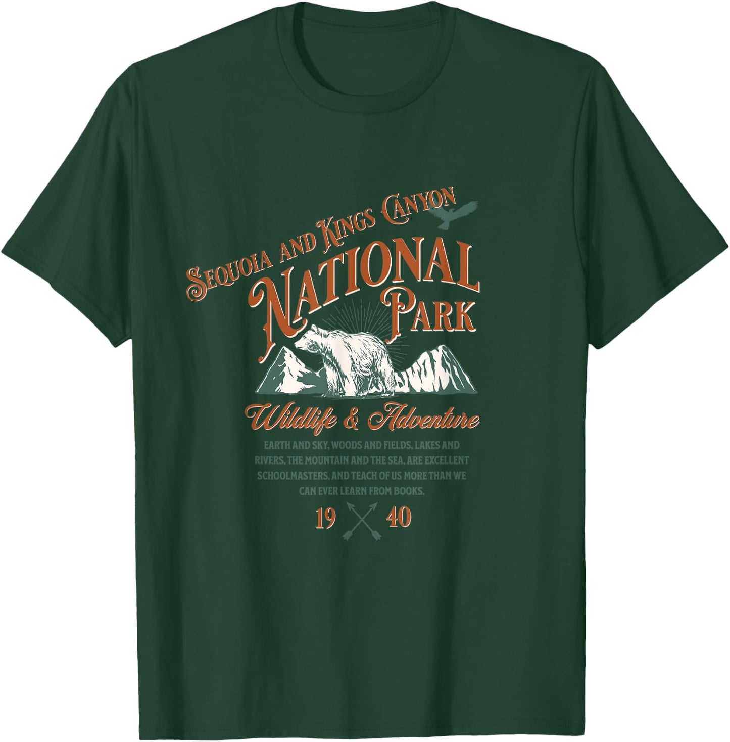 Sequoia and Kings Canyon National Park Adventure Hiking T-Shirt - T-Shirt | Forest