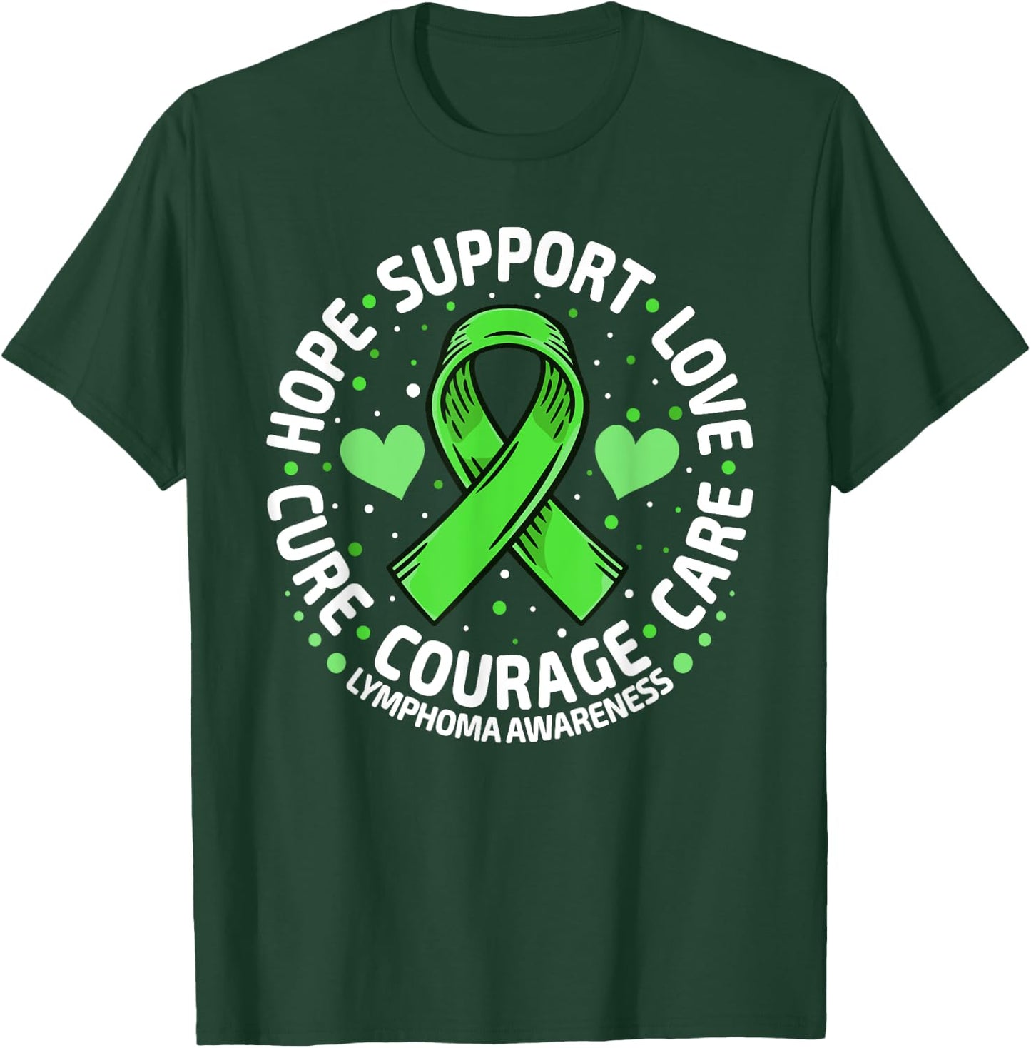 Family Support Non Hodgkin's Lymphoma Cancer Awareness T-Shirt - T-Shirt | Forest