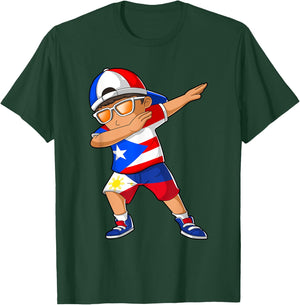Half Puerto Rican Half Filipino Boy Puerto Rico Flag T-Shirt - T-Shirt | Forest