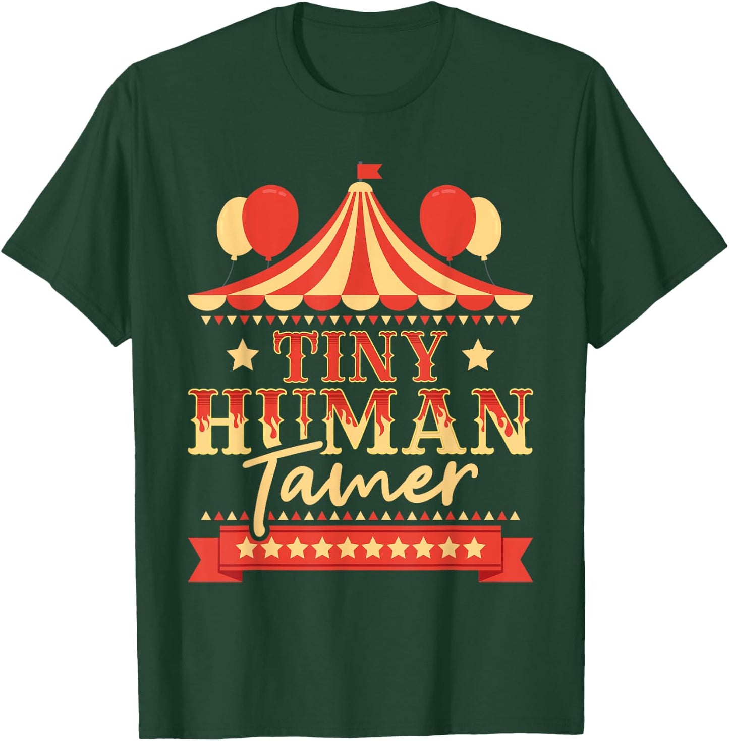 Tiny Human Tamer - Circus Birthday Party Circus Costume Small T-Shirt - T-Shirt | Forest