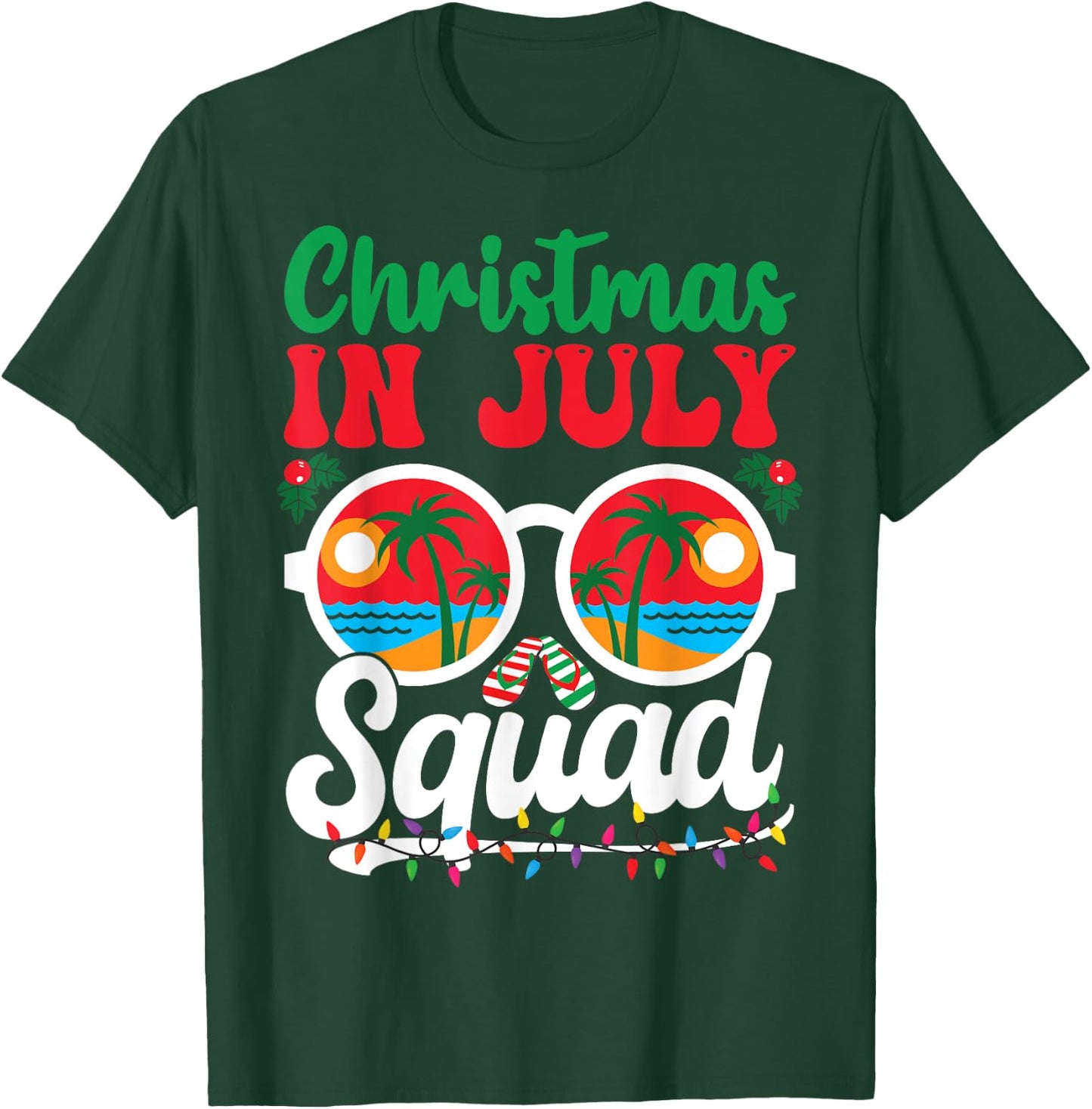 Christmas In July Squad Shirt Family Beach Vacation Summer Men Women Kids T-Shirt - T-Shirt | Forest