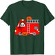 Toddler Boy Firetruck Halloween Fire Truck Firefighter Ghost T-Shirt - T-Shirt | Forest