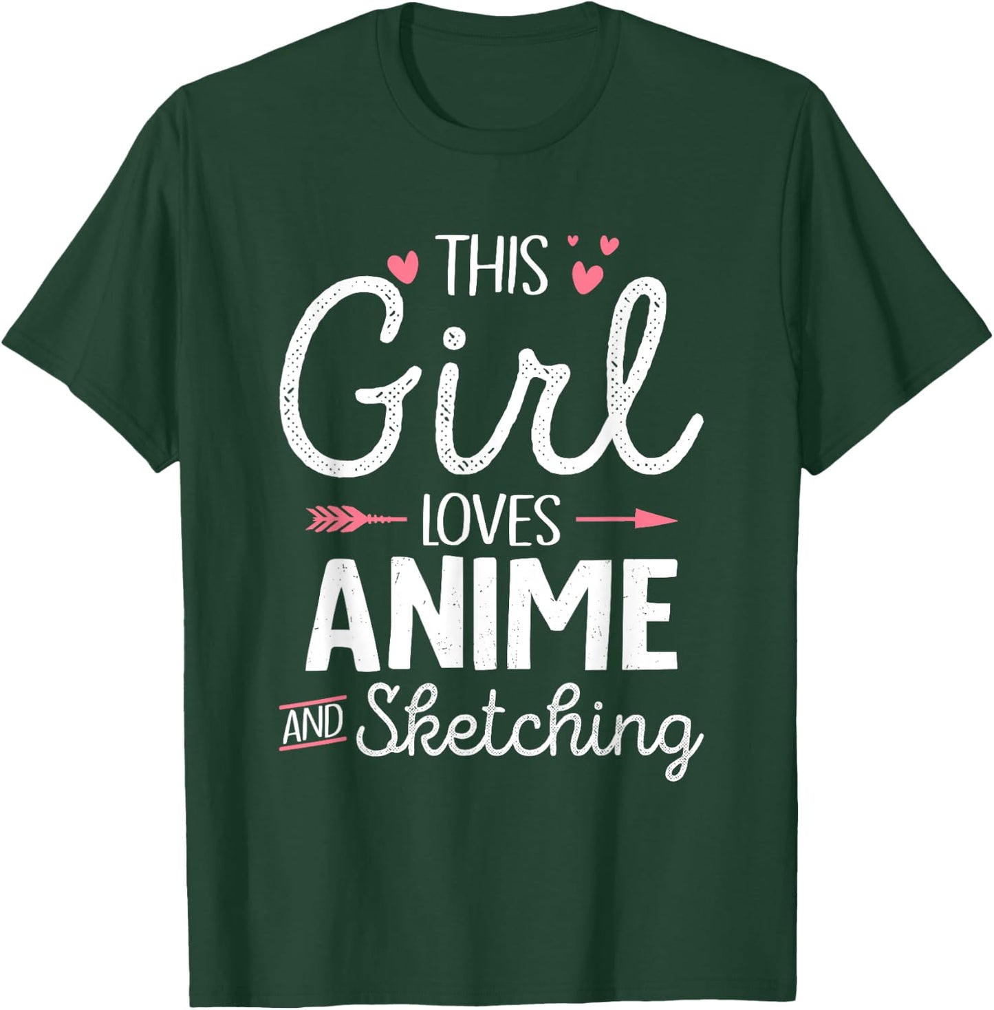 This Girl Loves Anime And Sketching Japan Anime Girls T-Shirt - T-Shirt | Forest