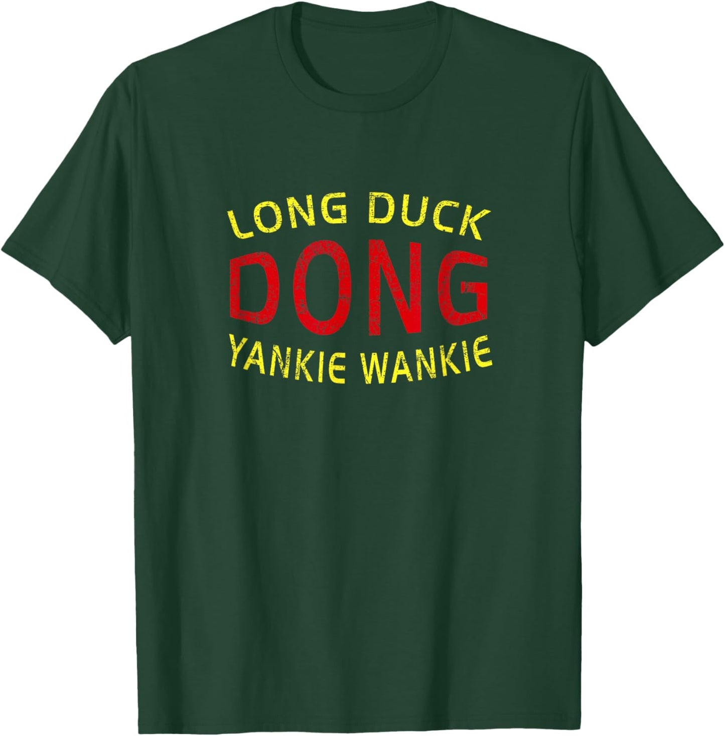 Long Duck Dong Yankie Wankie Funny Vintage Retro 80s Black T-Shirt - T-Shirt | Forest