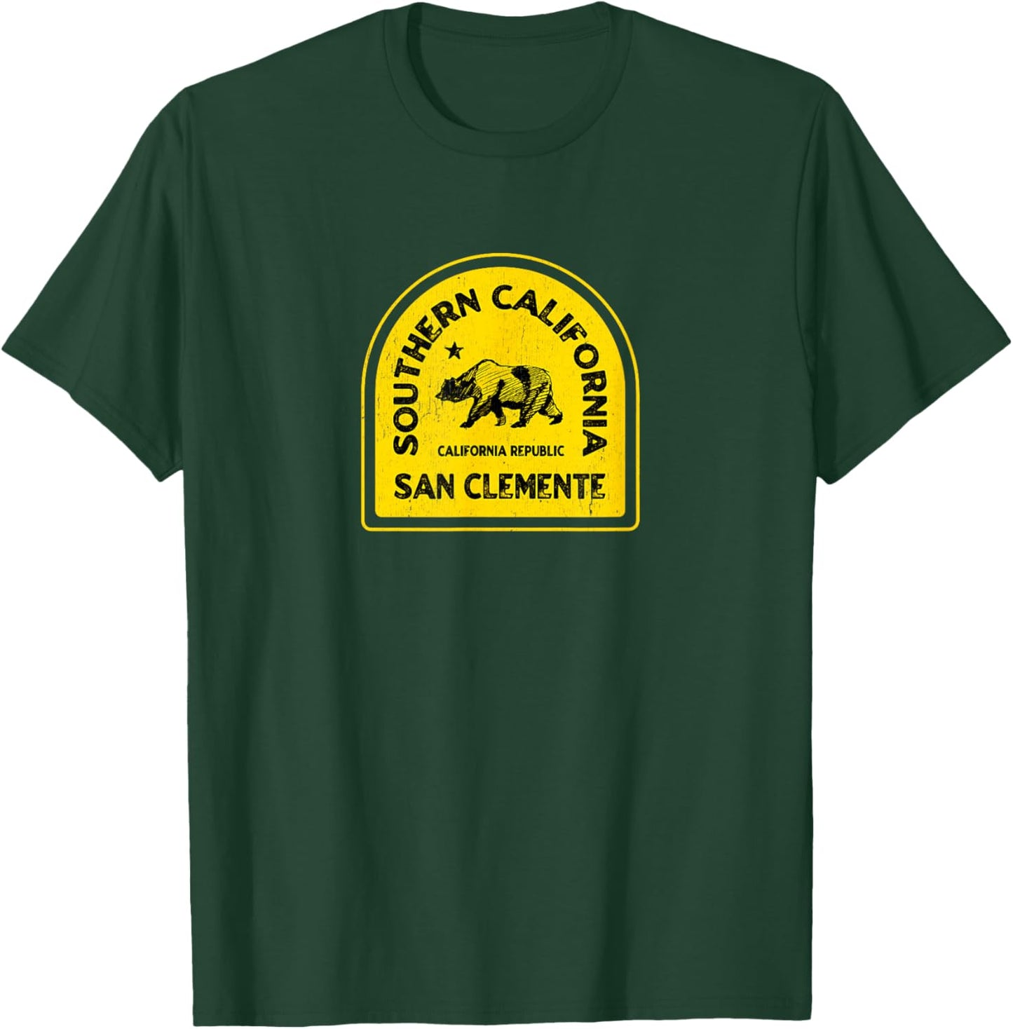 San Clemente CA Vintage Style Southern California T-Shirt - T-Shirt | Forest