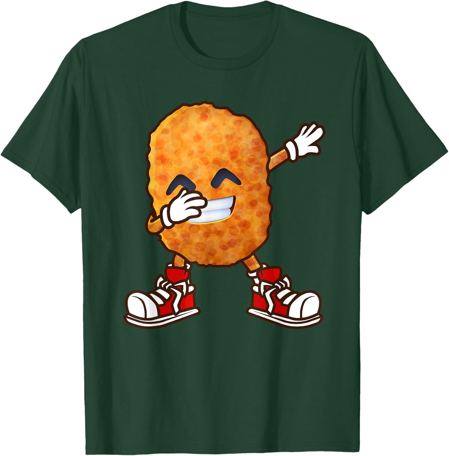 Funny Dabbing Chicken Nuggets Design For Kids Nugget Lover T-Shirt - T-Shirt | Forest