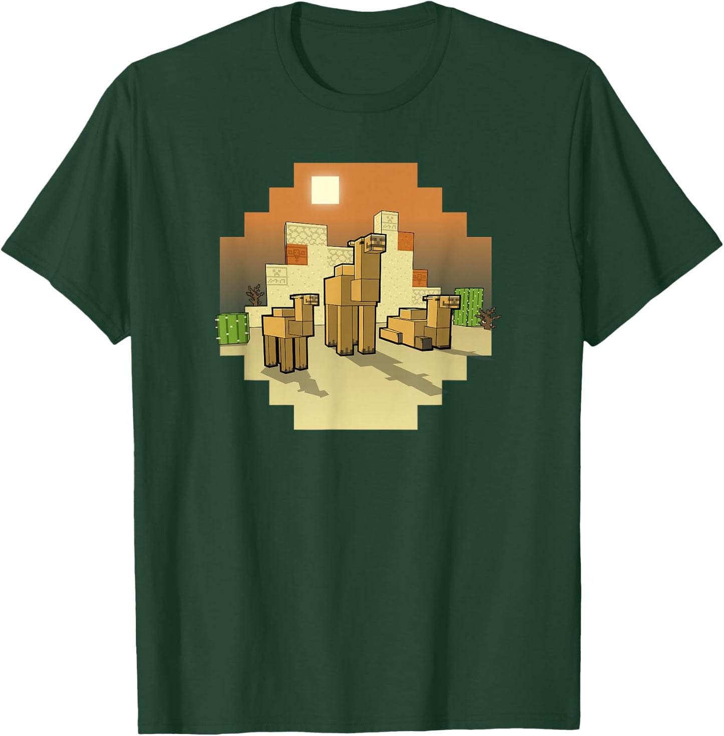 Minecraft Vanilla Camels In The Desert Group Shot T-Shirt - T-Shirt | Forest