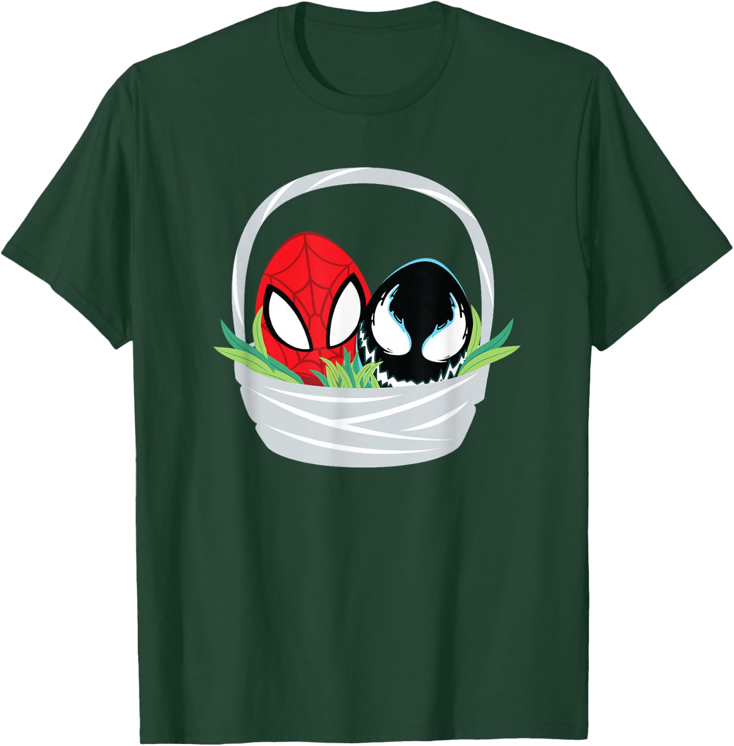 Marvel Spider-Man and Venom Easter Basket Small T-Shirt - T-Shirt | Forest