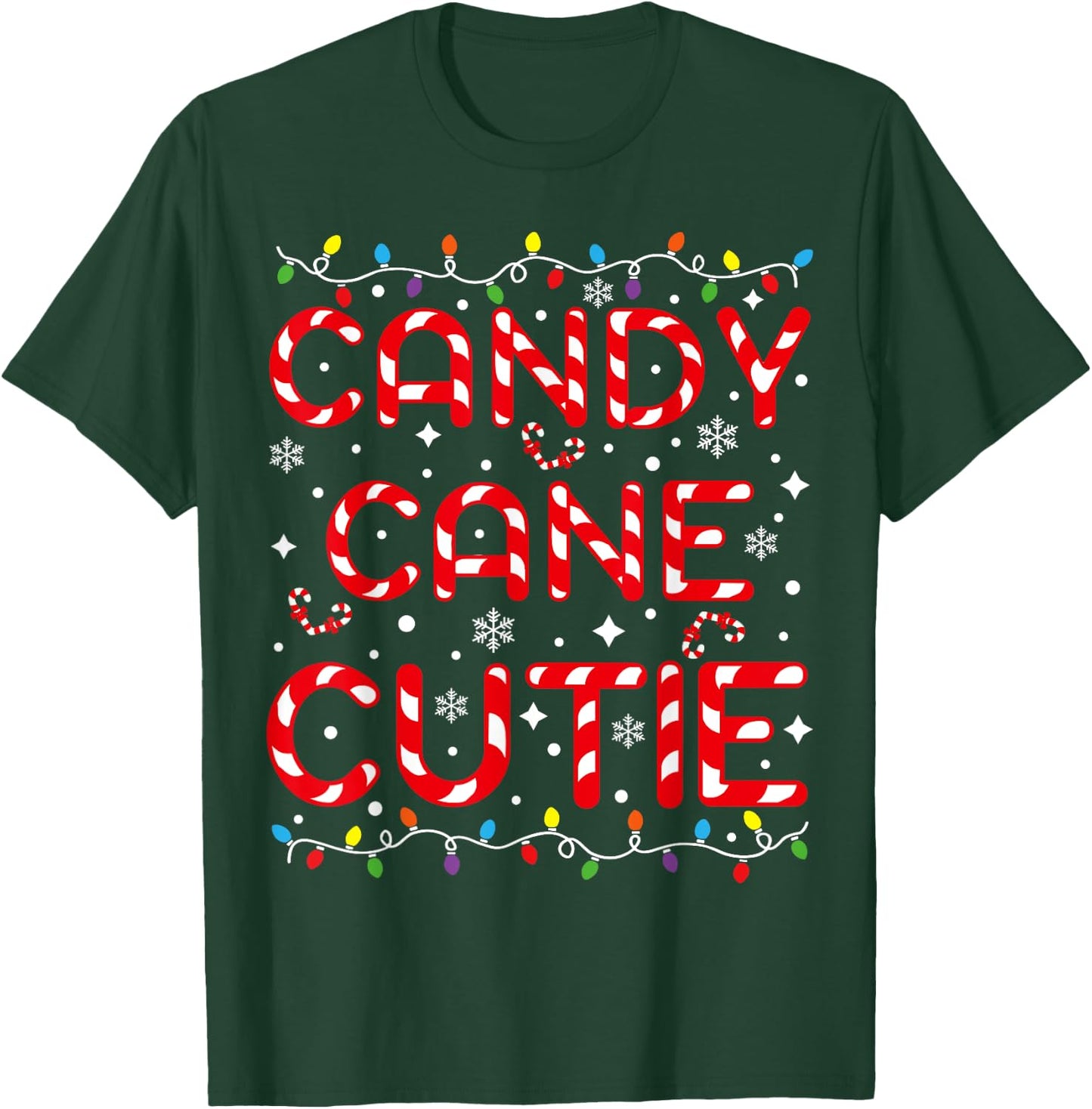 Candy Cane Cutie Funny Christmas Kids Toddler Xmas Pajamas T-Shirt - T-Shirt | Forest