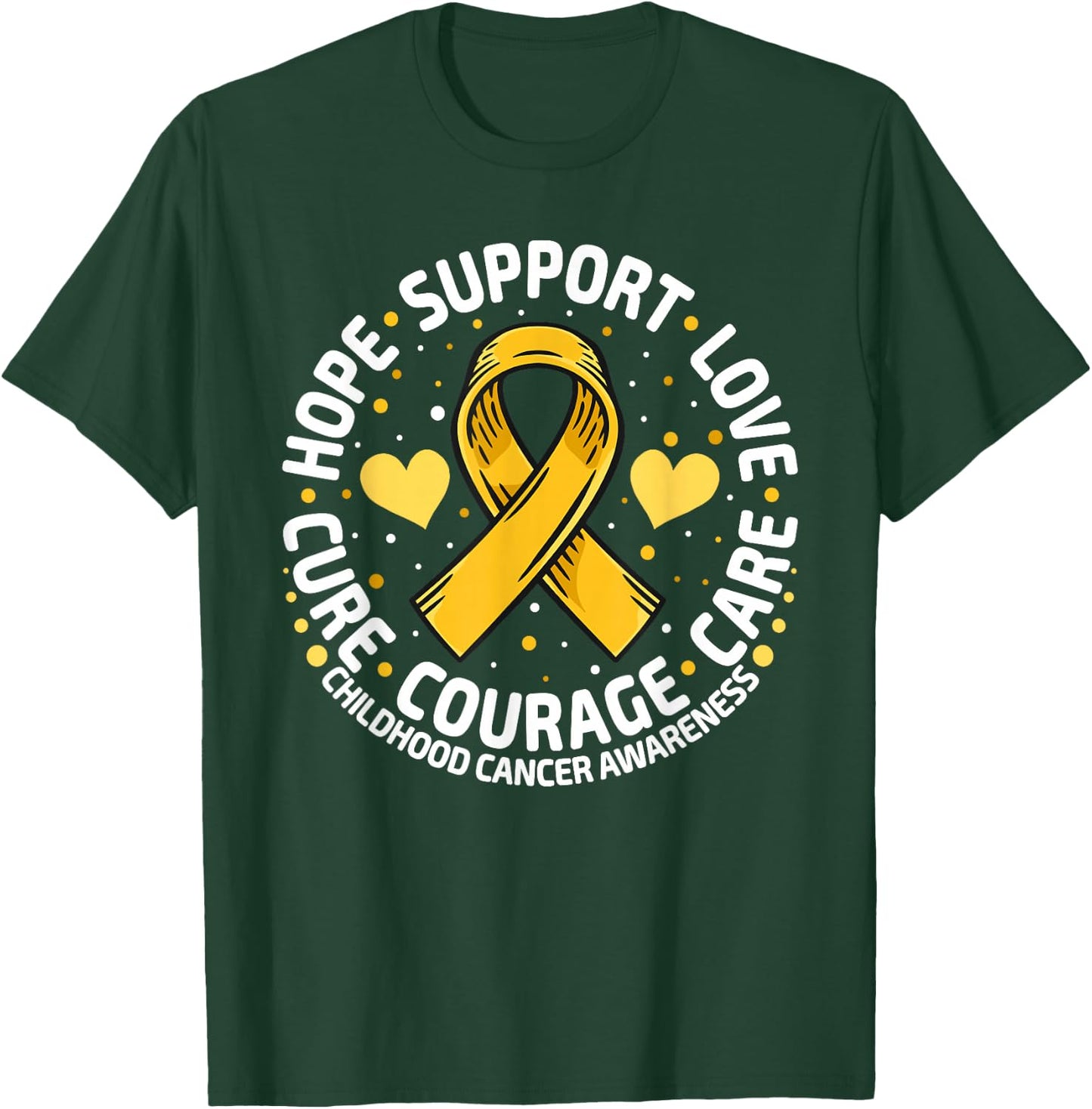 Childhood Cancer Support Family Childhood Cancer Awareness T-Shirt - T-Shirt | Forest