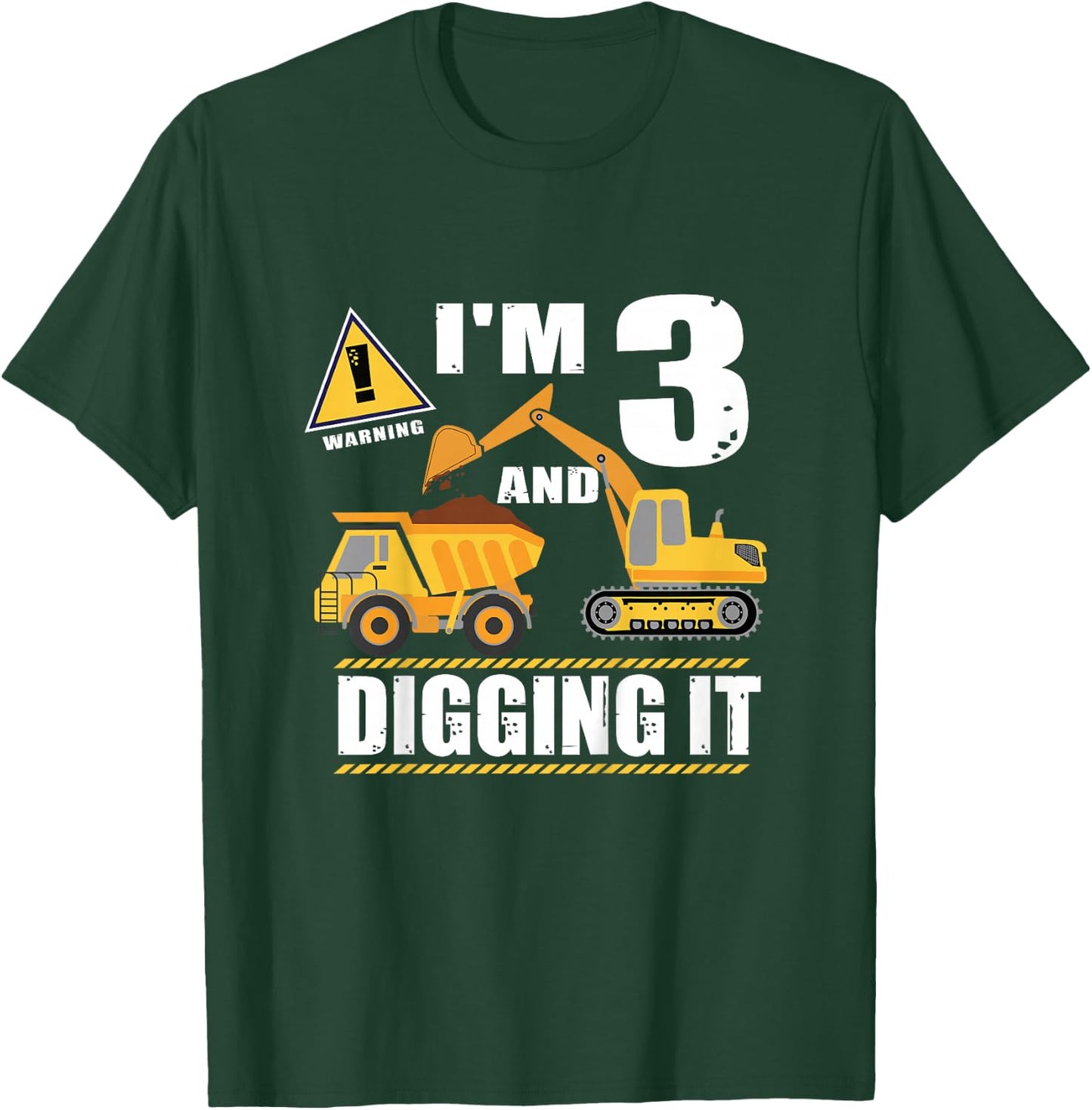 Funny 3rd birthday I'm 3 and Digging it T-Shirt - T-Shirt | Forest