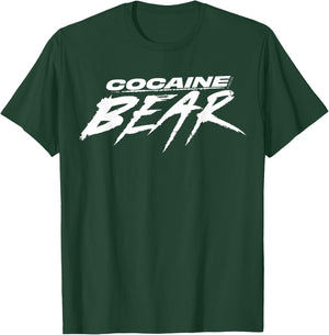 Cocaine Bear Black and White Logo T-Shirt - T-Shirt | Forest
