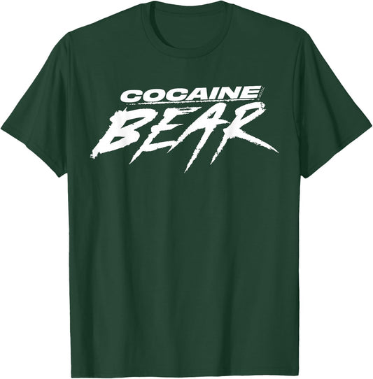 Cocaine Bear Black and White Logo T-Shirt - T-Shirt | Forest