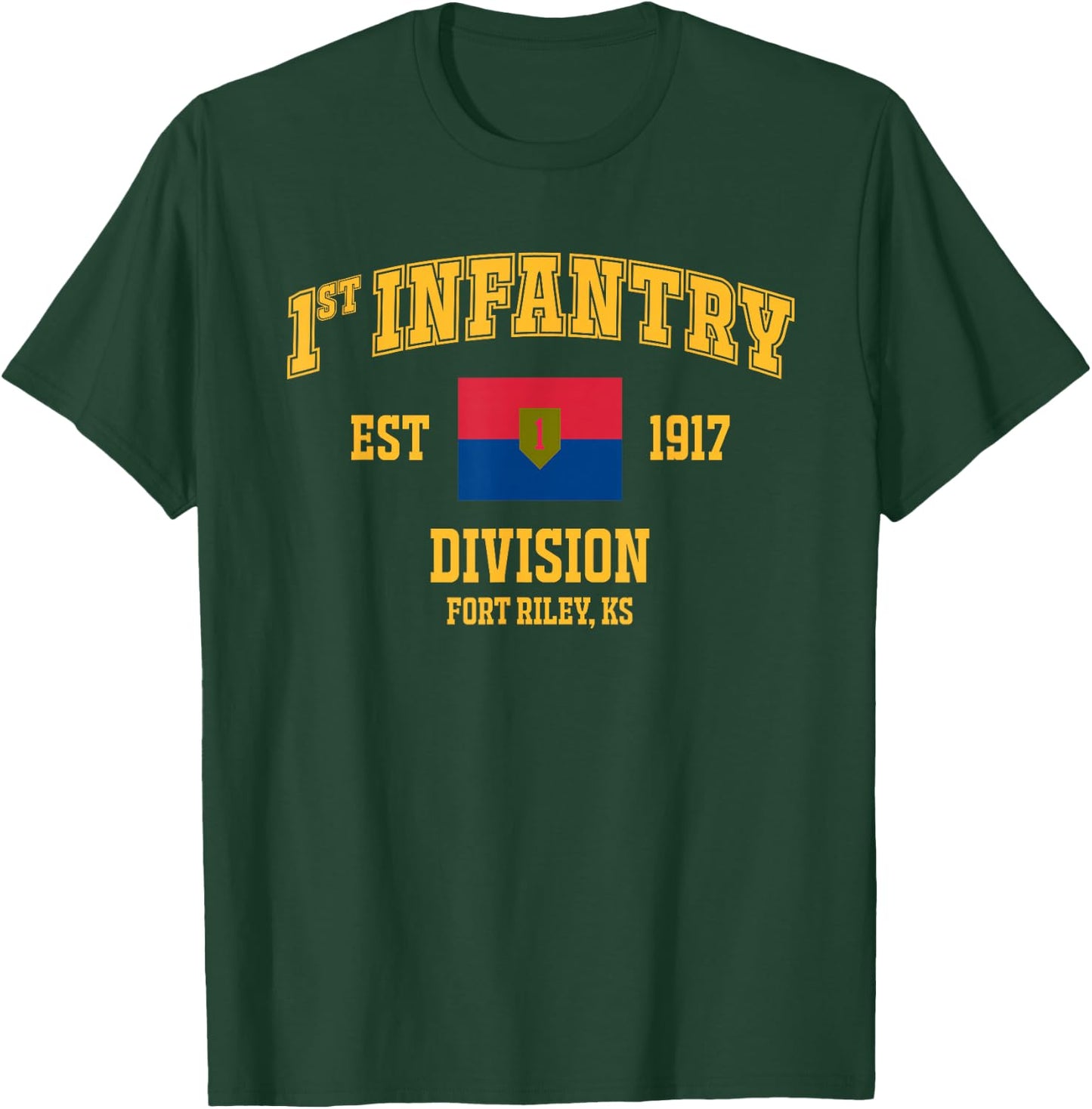 1st Infantry Division Army Big Red One T-Shirt - T-Shirt | Forest
