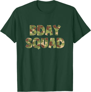 Birthday Squad Soldier Military T-Shirt - T-Shirt | Forest