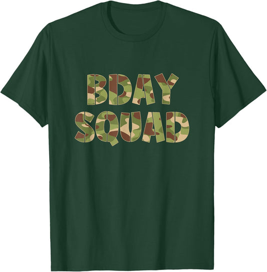 Birthday Squad Soldier Military T-Shirt - T-Shirt | Forest