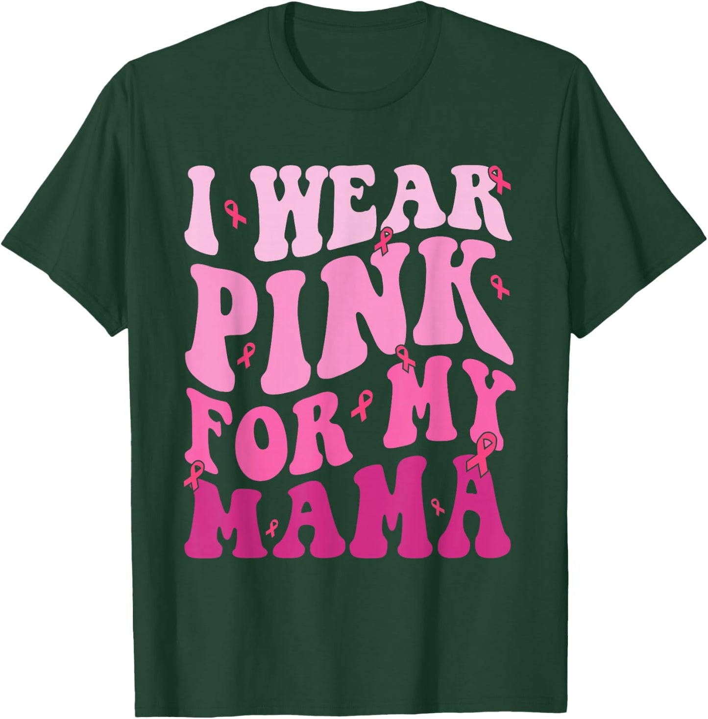 Breast Cancer Shirts for Kids I Wear Pink for my Mama T-Shirt - T-Shirt | Forest