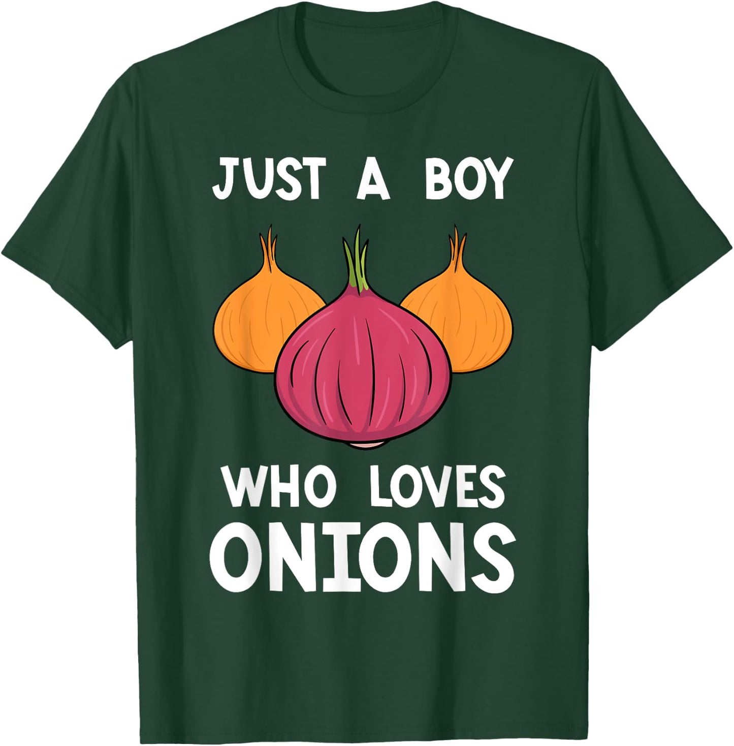 Onion Boy Shallot Lover Vegeterian Farmer Gardener Vegan T-Shirt - T-Shirt | Forest