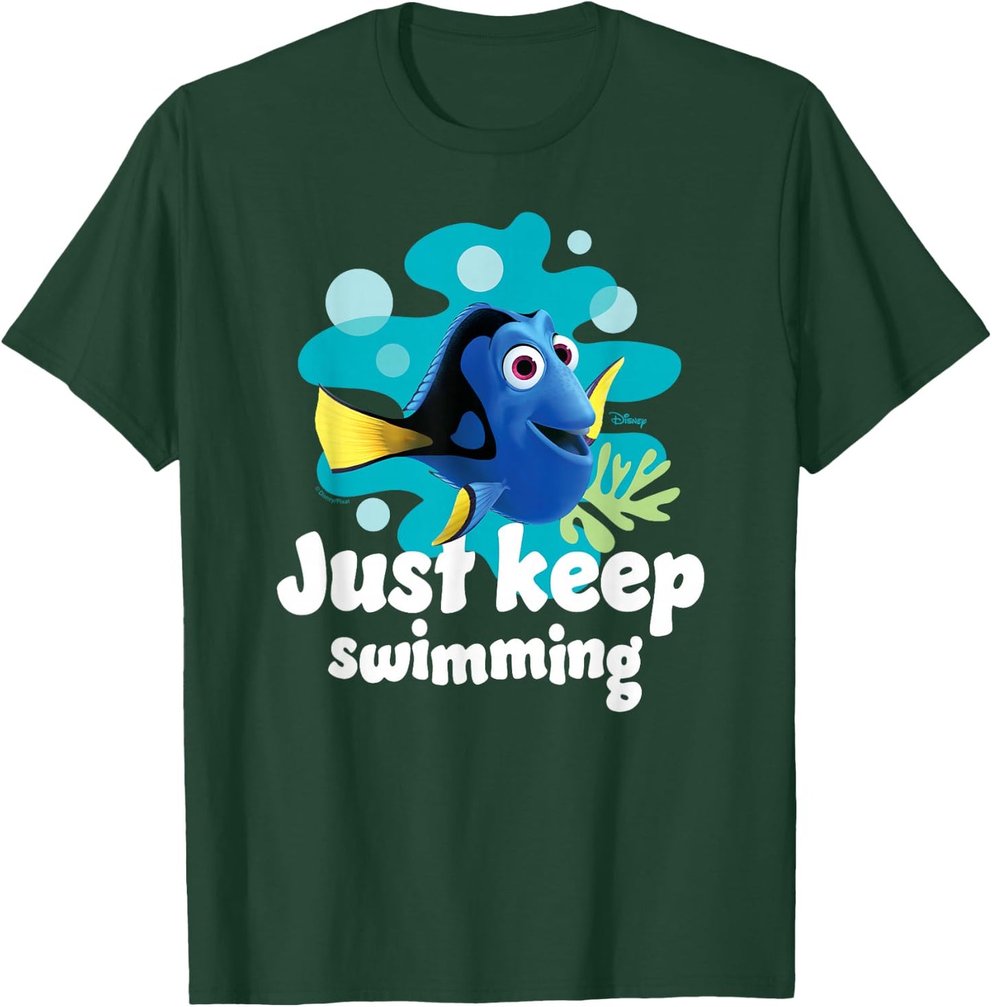 Finding Nemo - Dory Just Keep Swimming T-Shirt - T-Shirt | Forest