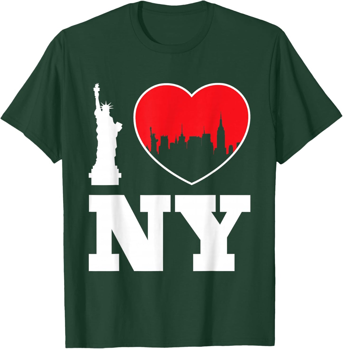 New York City Skyline Gift Big Apple State Souvenir NYC T-Shirt - T-Shirt | Forest