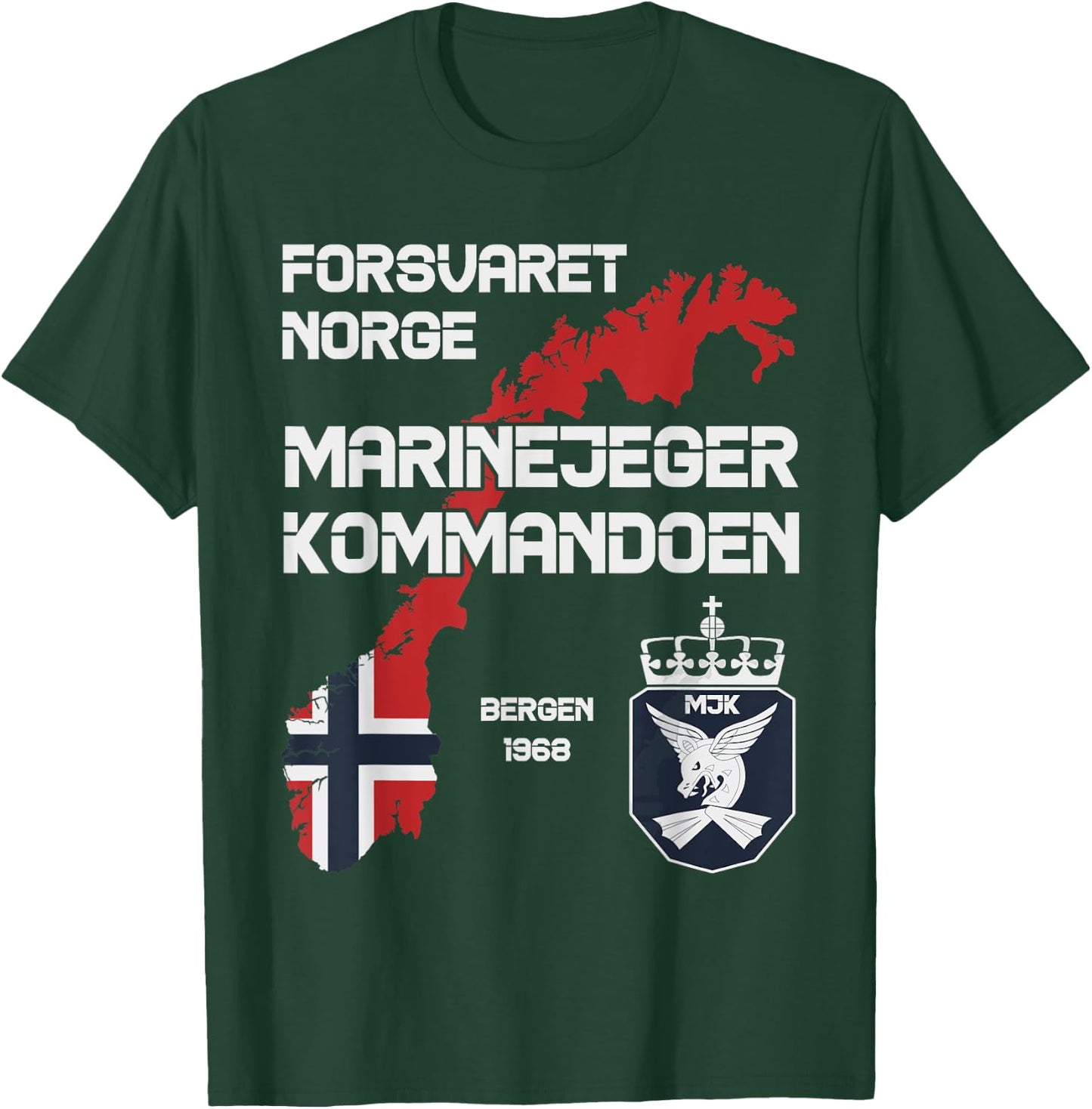 Norwegian Military Special Force Marinejeger Norway Army T-Shirt - T-Shirt | Forest