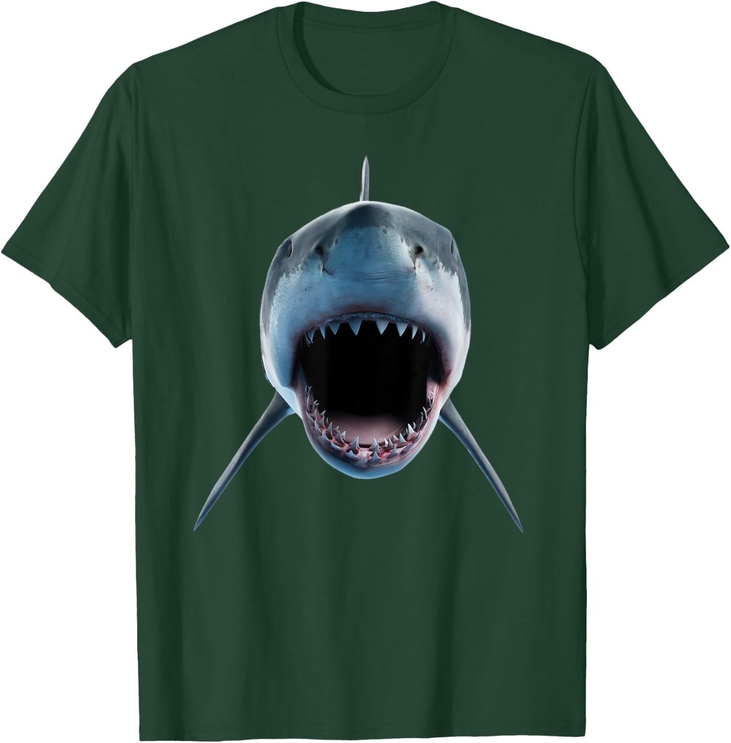 realistic great white shark Attack for lovers of Fish Ocean T-Shirt - T-Shirt | Forest
