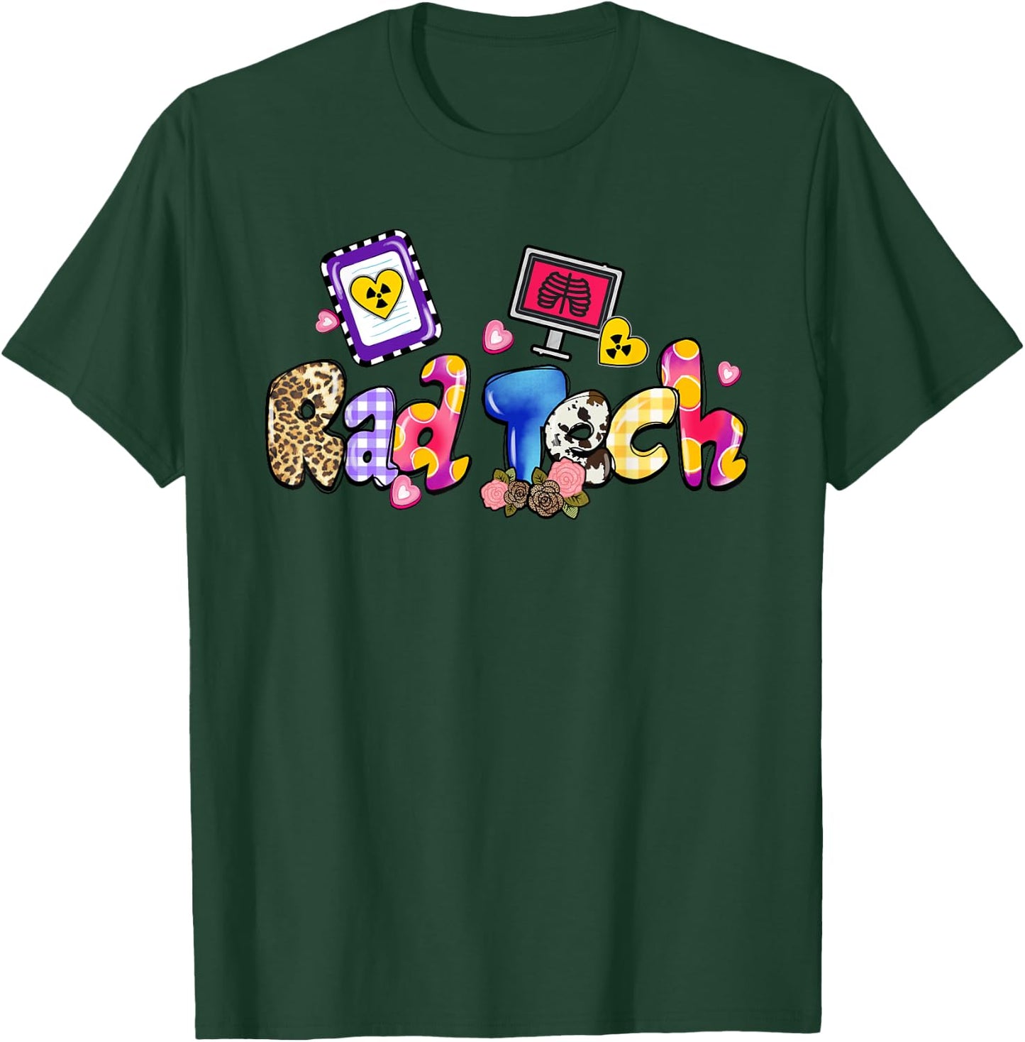 Rad Tech Leopard Funny Rad Tech Gifts T-Shirt - T-Shirt | Forest