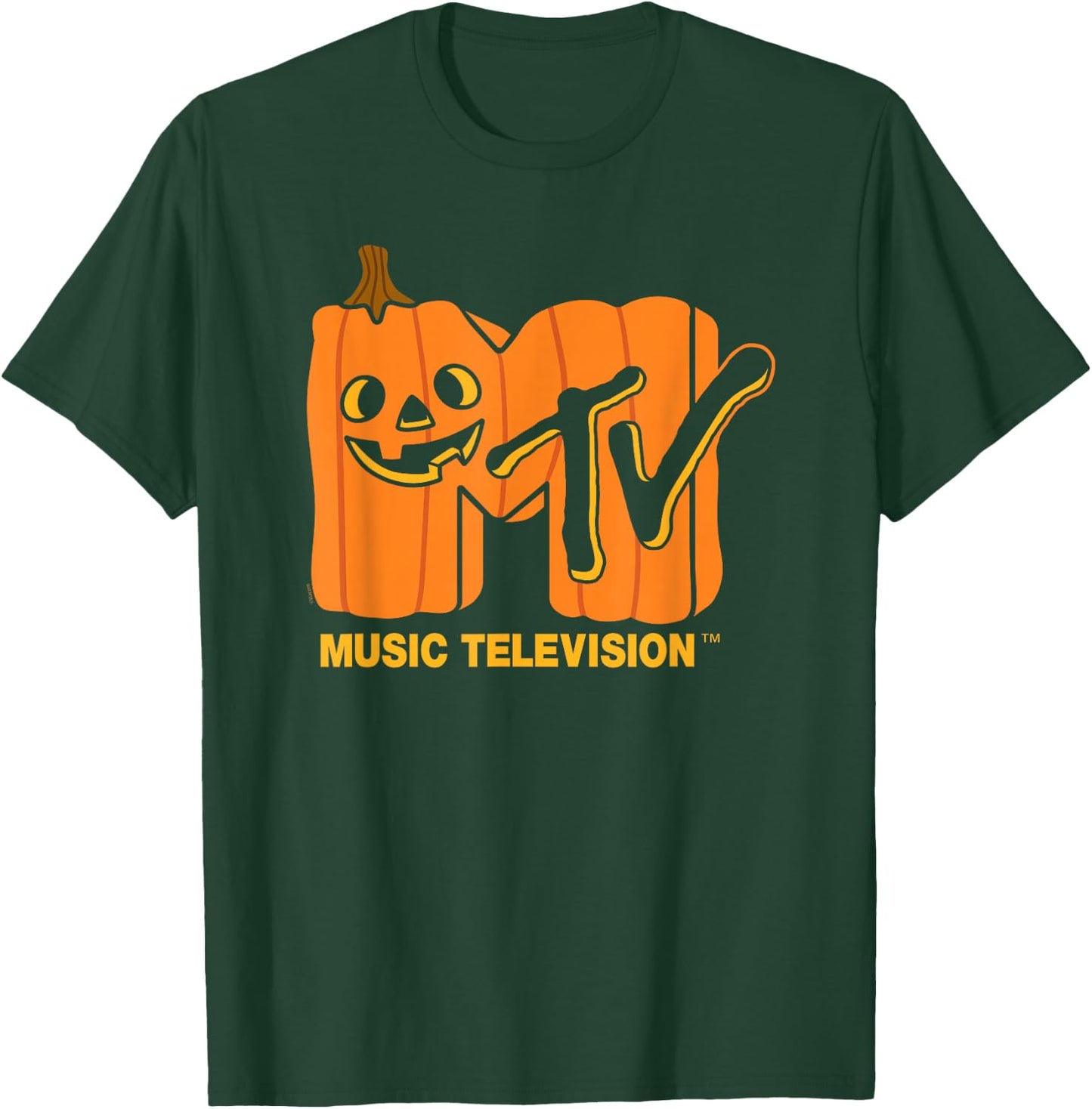MTV - MTV Logo Jack-O-Lantern T-Shirt - T-Shirt | Forest