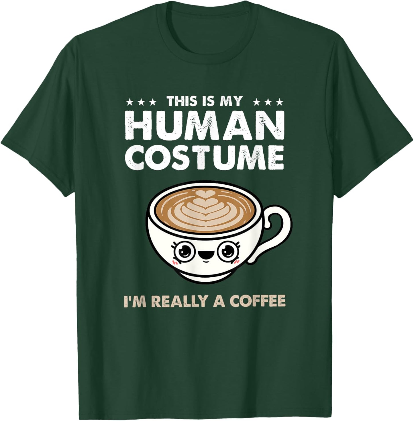 This Is My Human Costume Coffee Halloween T-Shirt - T-Shirt | Forest