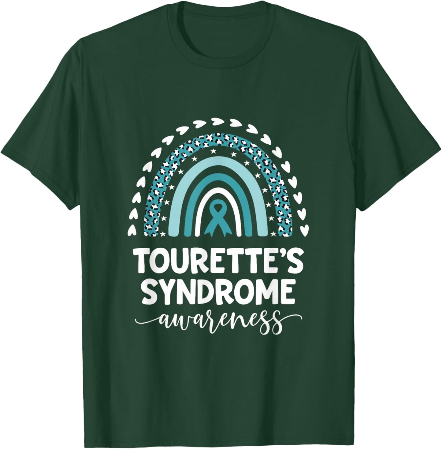 Tourettes Syndrome Support Love Cure Tourettes Awareness T-Shirt - T-Shirt | Forest